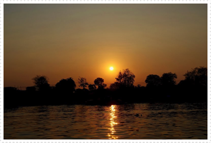 Sunset over Bng Veal Pok, Cambodia